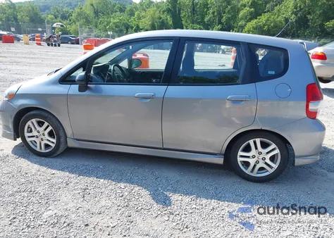 2007 Honda Fit S из США, поврежденный, VIN JHMGD37657S060853